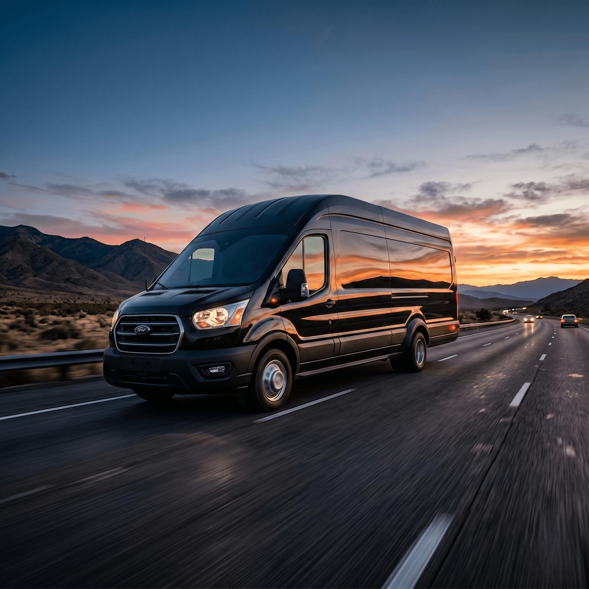 Apex Route Logistics fleet on the highway